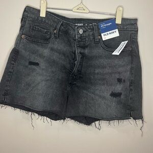 Old Navy OG Straight High Rise Black Denim NWT Sz 12